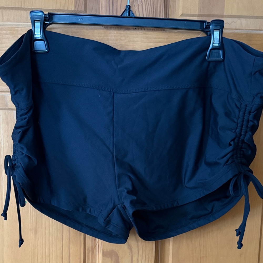 Women's Black Drawstring Bathing Suit/Shorts
